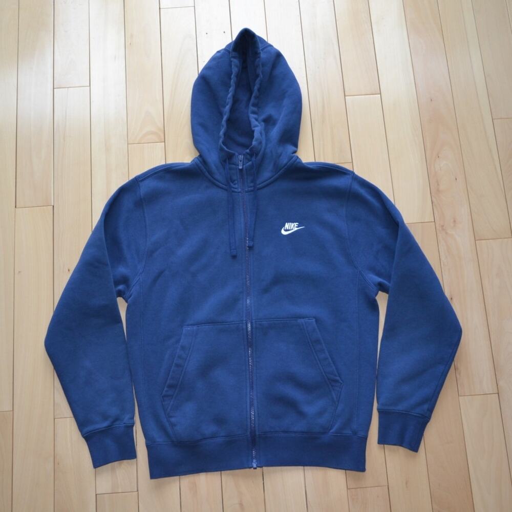 Nike Full Zip Hoodie Sweatshirt Size Small Blue
